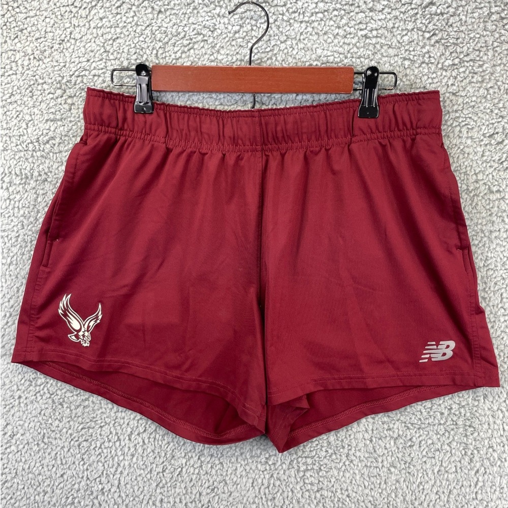 New Balance Athletic Shorts NB Dry Men's L Maroon Eagle Mascot Running Gym